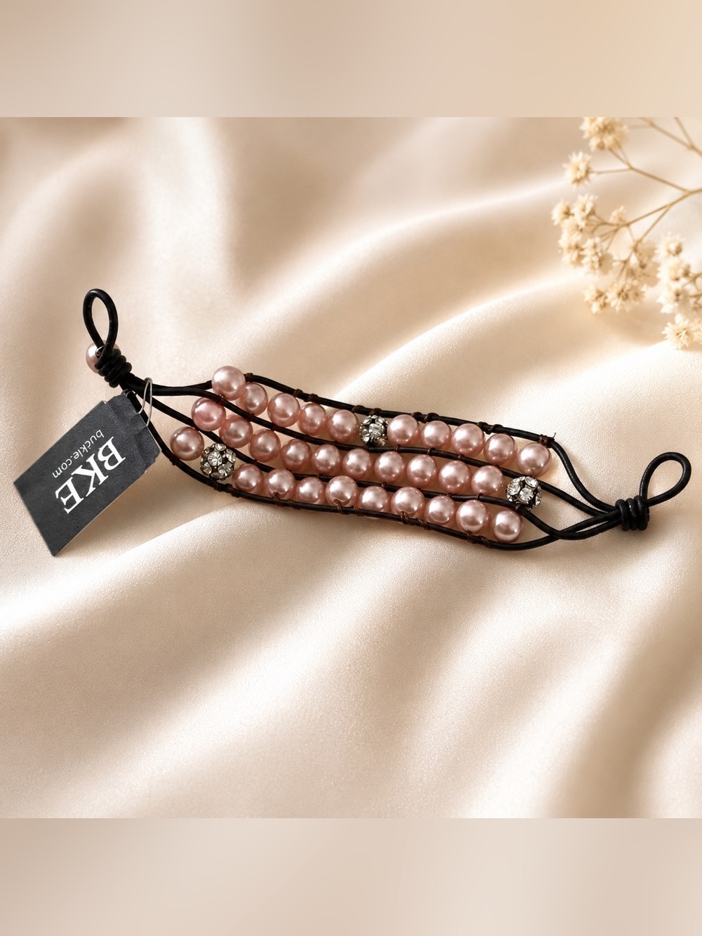 BKE Pink Beaded Women's Bracelet